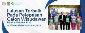dr. Daniel Mahendrakrisna, Sp.N Dinobatkan Sebagai Lulusan Terbaik pada Pelepasan Calon Wisudawan FK Universitas Udayana Periode Oktober 2025