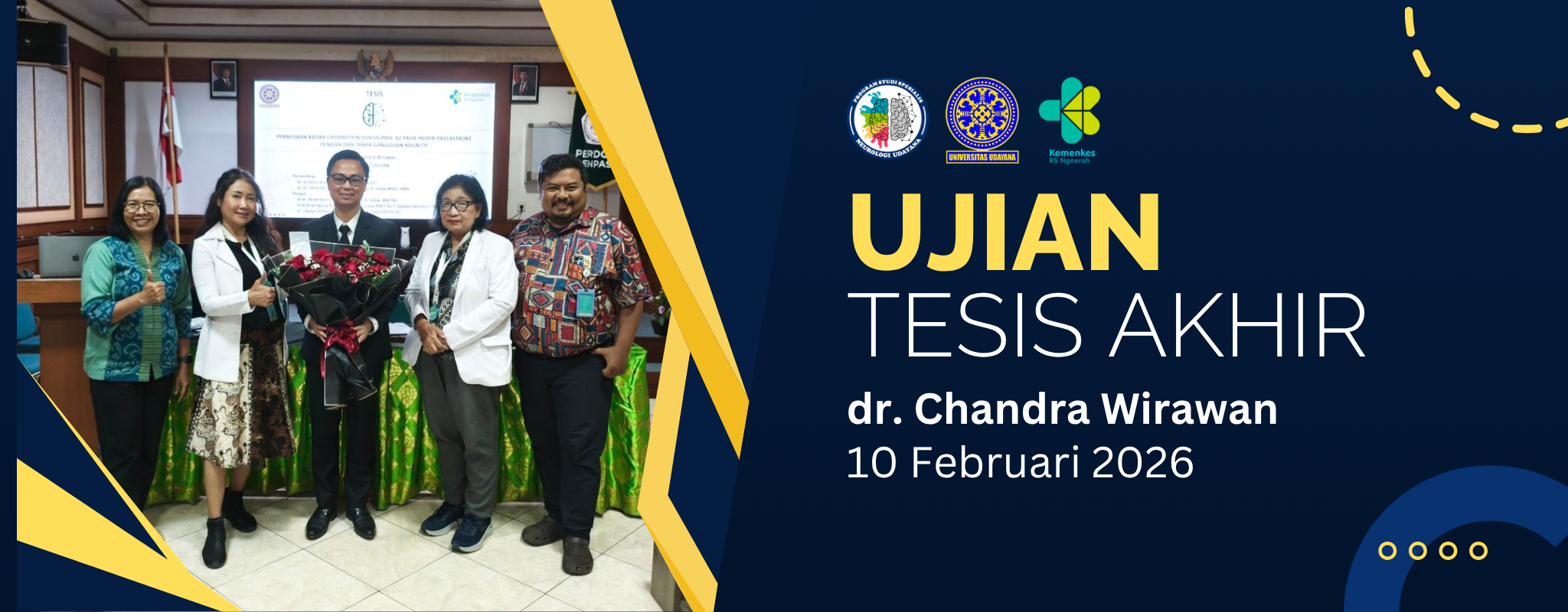 Ujian Tesis Akhir dr. Chandra Wirawan
