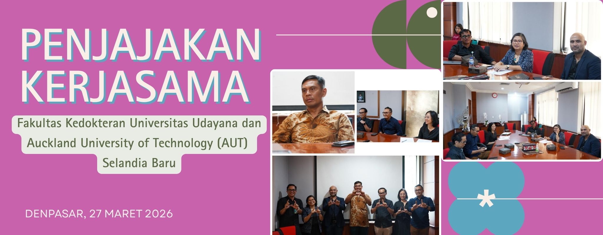 Penjajakan Kerjasama Fakultas Kedokteran Universitas Udayana dan Auckland University of Technology (AUT) Selandia Baru